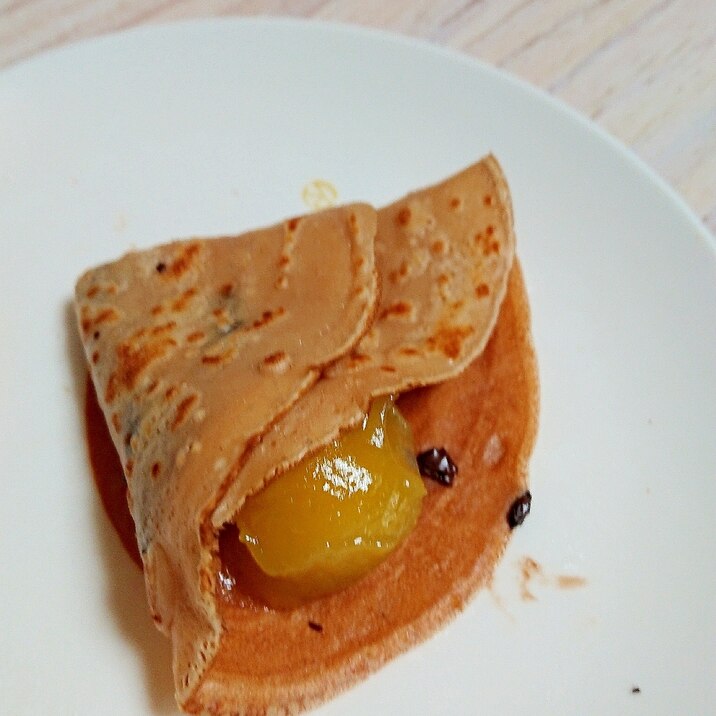 栗きんとんとチョコのクレープ♡